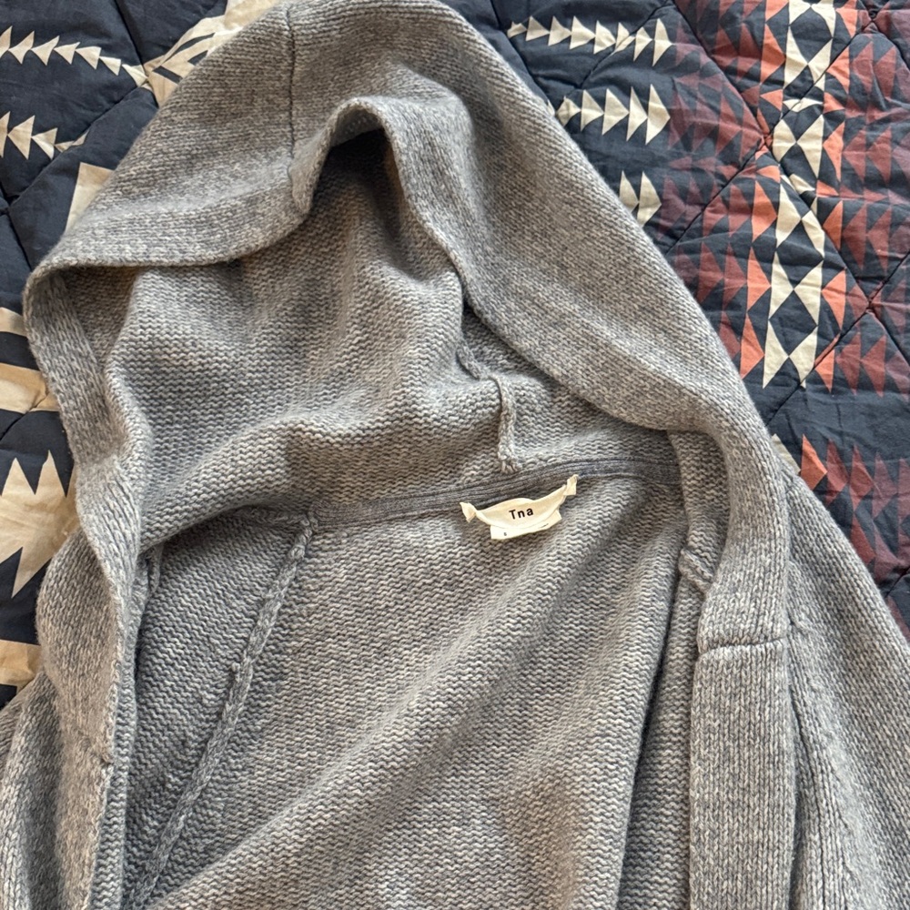 TNA Heather Gray Knit Hoodie
